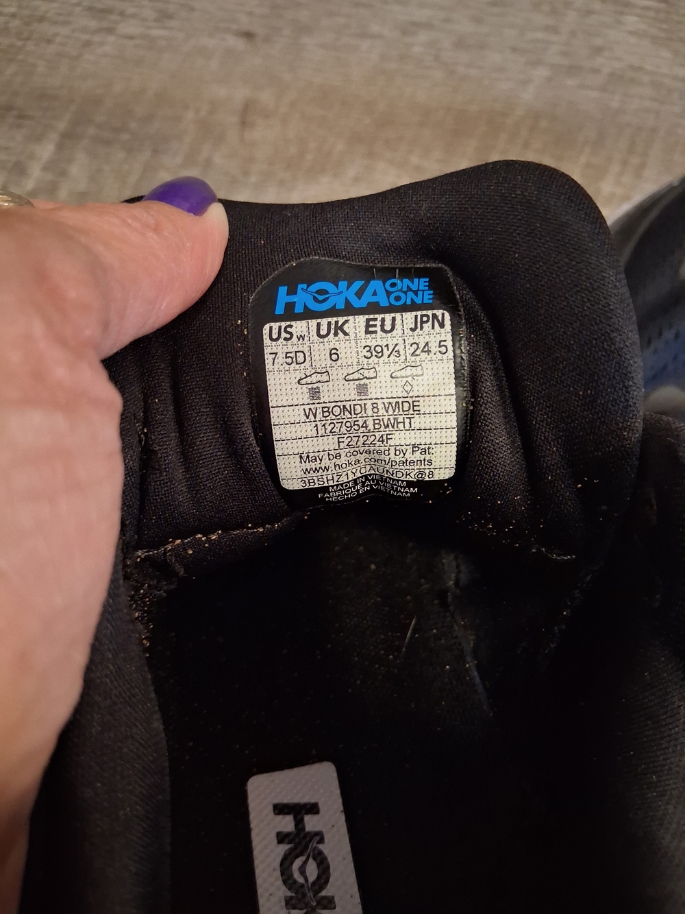 HOKA Black & White Running Shoes - Picture 7 of 8
